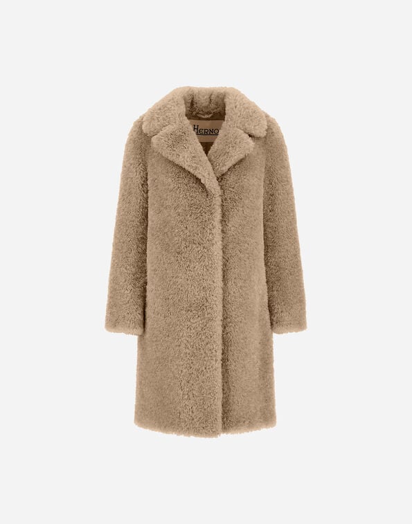 Herno COAT IN CURLY ALTERNATIVE FUR Chantilly GC000503D124211985