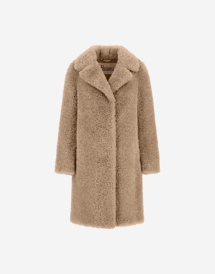Herno COAT IN CURLY ALTERNATIVE FUR Chantilly GC000503D124211985