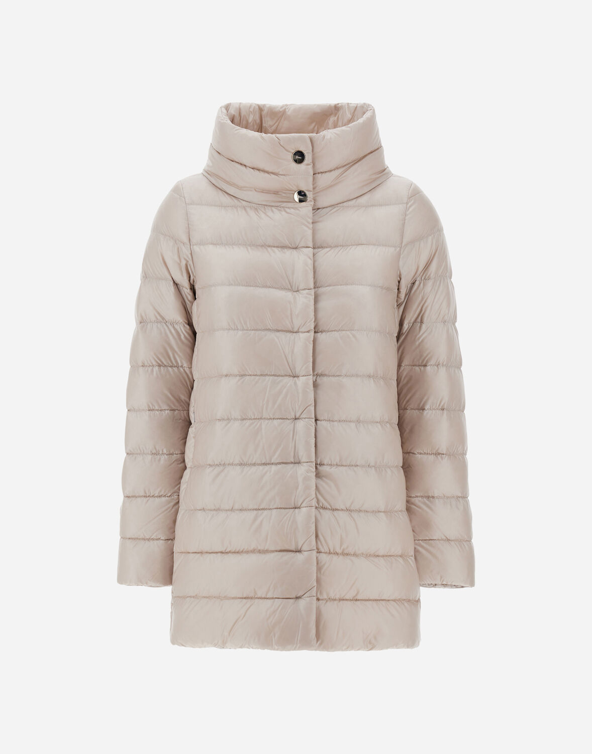 Herno "amelia" Quilted Down Jacket With Crater Collar In Chantilly