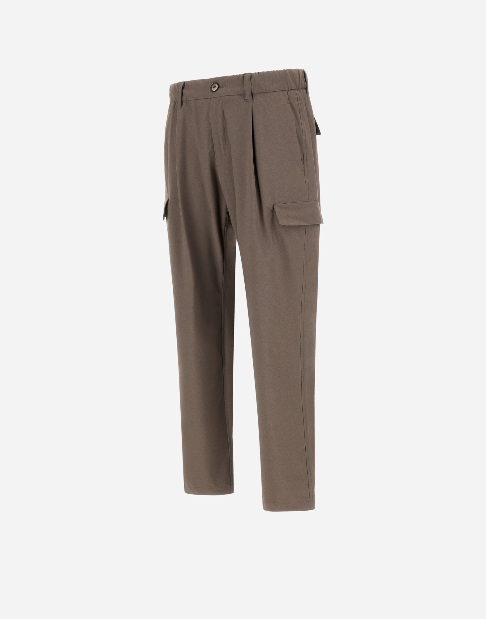 RESORT STRETCH COMFORT NYLON CARGO TROUSERS in Dark Taupe