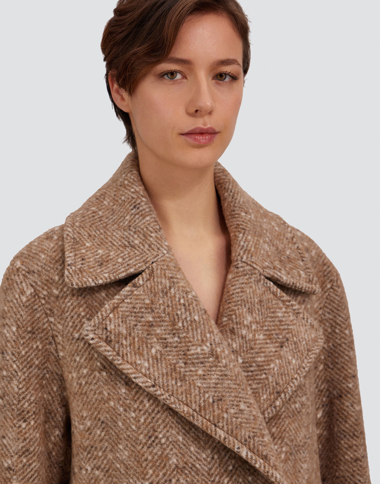 レディース BABY ALPACA AND WOOL-BLEND COAT ライトキャメル | Herno