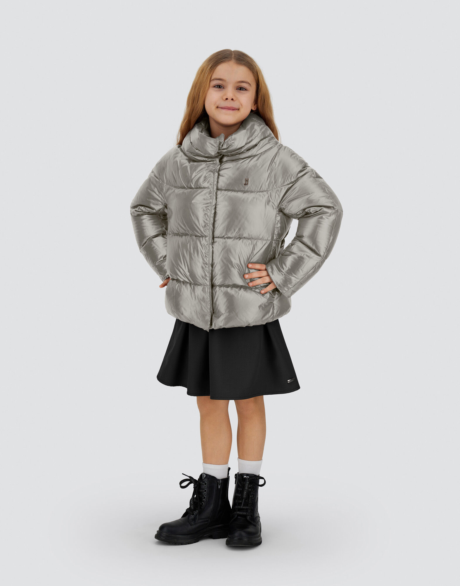 女児 CAPE IN NYLON ULTRALIGHT ライトグレー Herno® (ヘルノ)