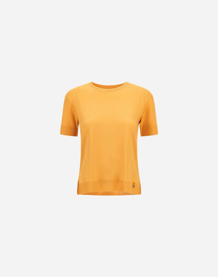Herno T-SHIRT IN GLAM KNIT&nbsp;EFFECT Mustard JG000223D520563820