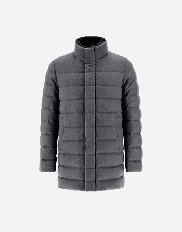 Herno COAT IN CASHMERE, SILK AND LIGHT FAUX FUR Grey PI001175U380879430