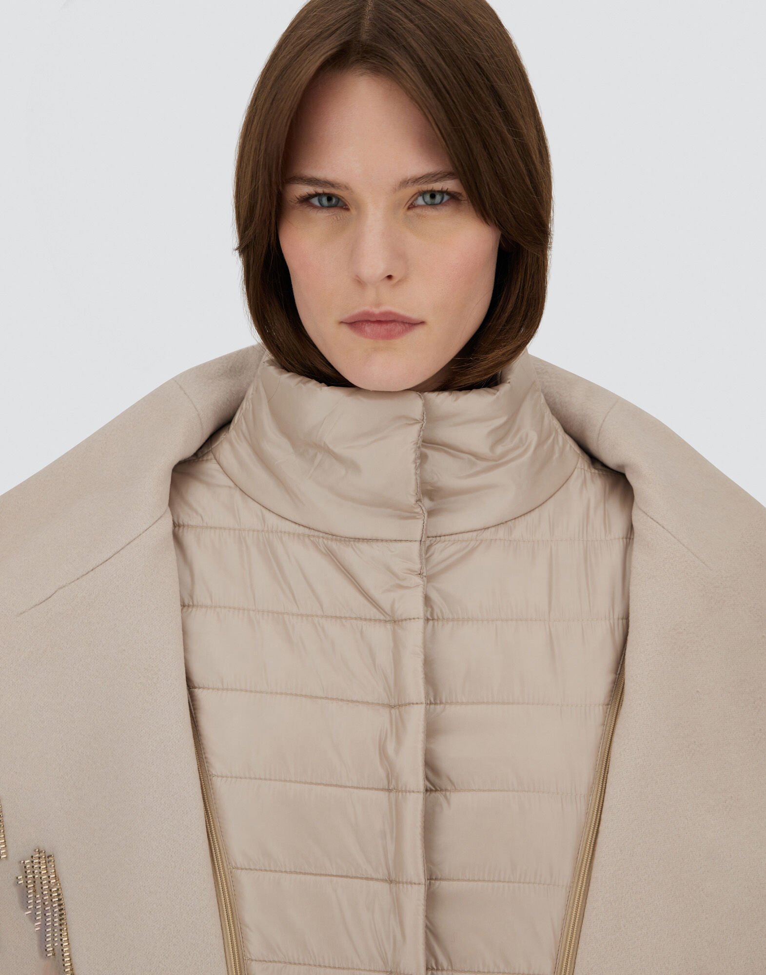 レディース ラグジュアリーウール＆ナイロン ウルトラライト コート