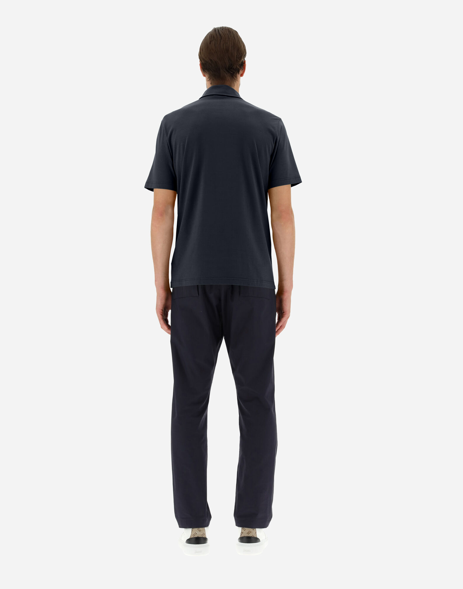 Tシャツ・カットソー HERNO SS24 CREPE POLO (JPL00115U.52005 094 9200 NAVY BLUE) JERSEY CREPE POLO SHIRT in Blu Navy for Men | Herno®
