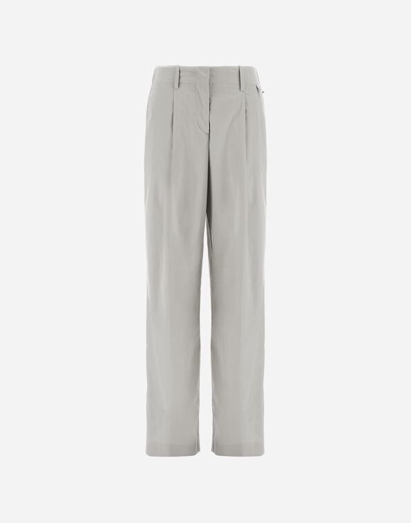 Herno RESORT TROUSERS IN STRETCH MICROMODAL Pearl Grey PT00061DR12917S9404
