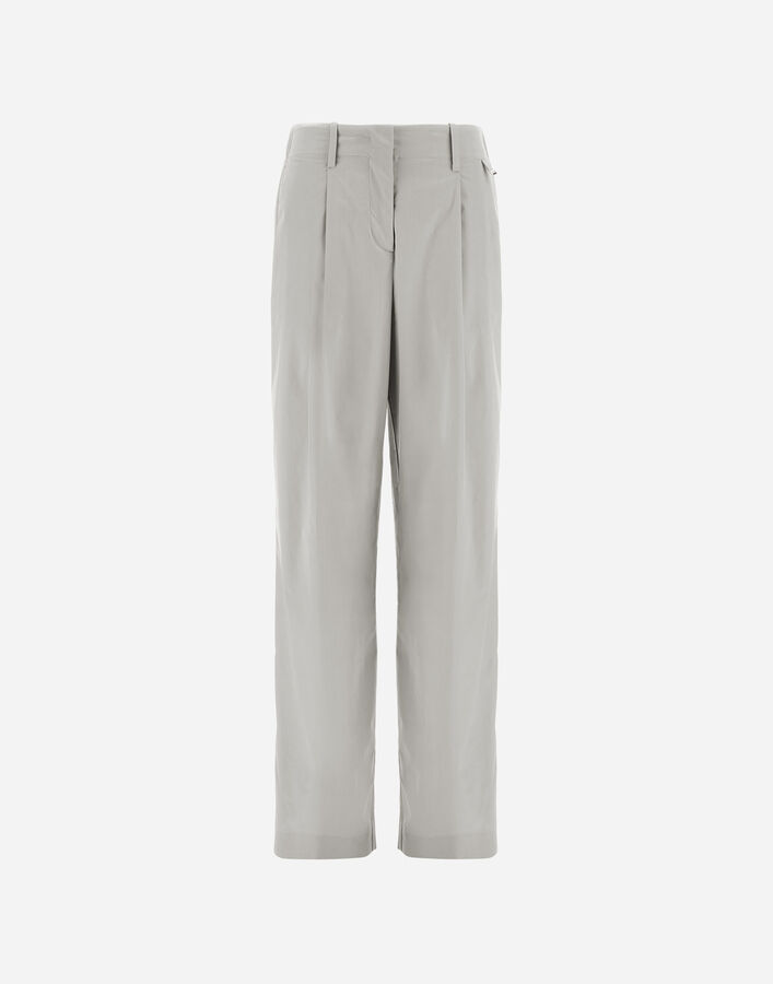 Herno RESORT TROUSERS IN STRETCH MICROMODAL Pearl Grey PT00061DR12917S9404