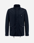 Herno GARMENT-DYED LINEN AND COTTON FIELD JACKET Blue FI000112U131479200T01