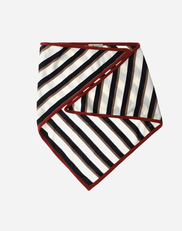 Herno SCARF IN TWO-TONE STRIPE COTTON White/Blue SCP00033D721181092