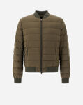 Herno GIUBBOTTO AVIATORE CON PIUMA LINEA LEGEND Green/Beige PI010ULE12456Z7720