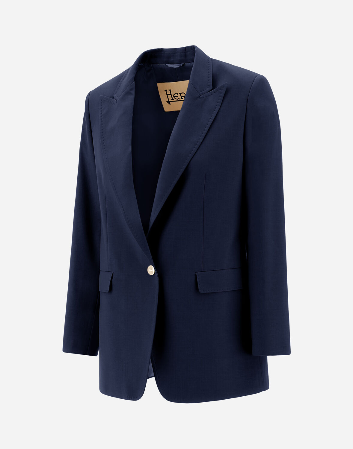 Herno フランネル フィーリング ブレザー In Navy Blue