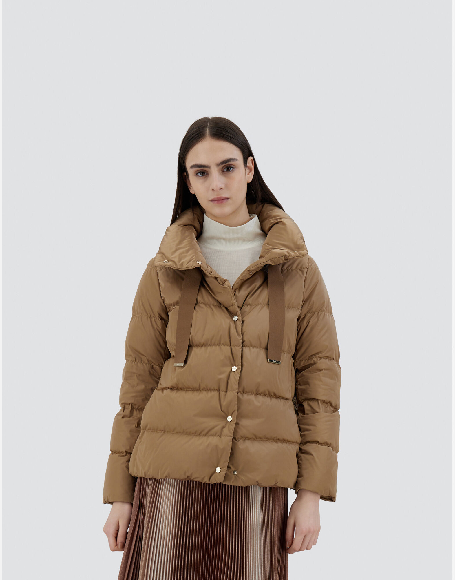 レディース サテン ジャケット キャメル | Herno® (ヘルノ)