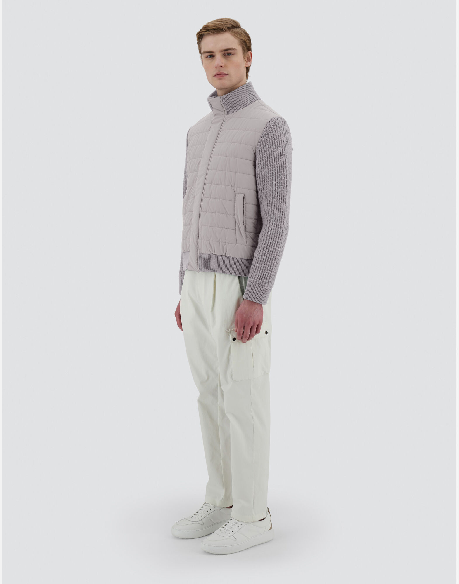 HERNO Resort メンズ ニットベスト サイズ50 ライトグレー 2017 ファッション HERNO Resort メンズ ニットベスト サイズ50 ライト