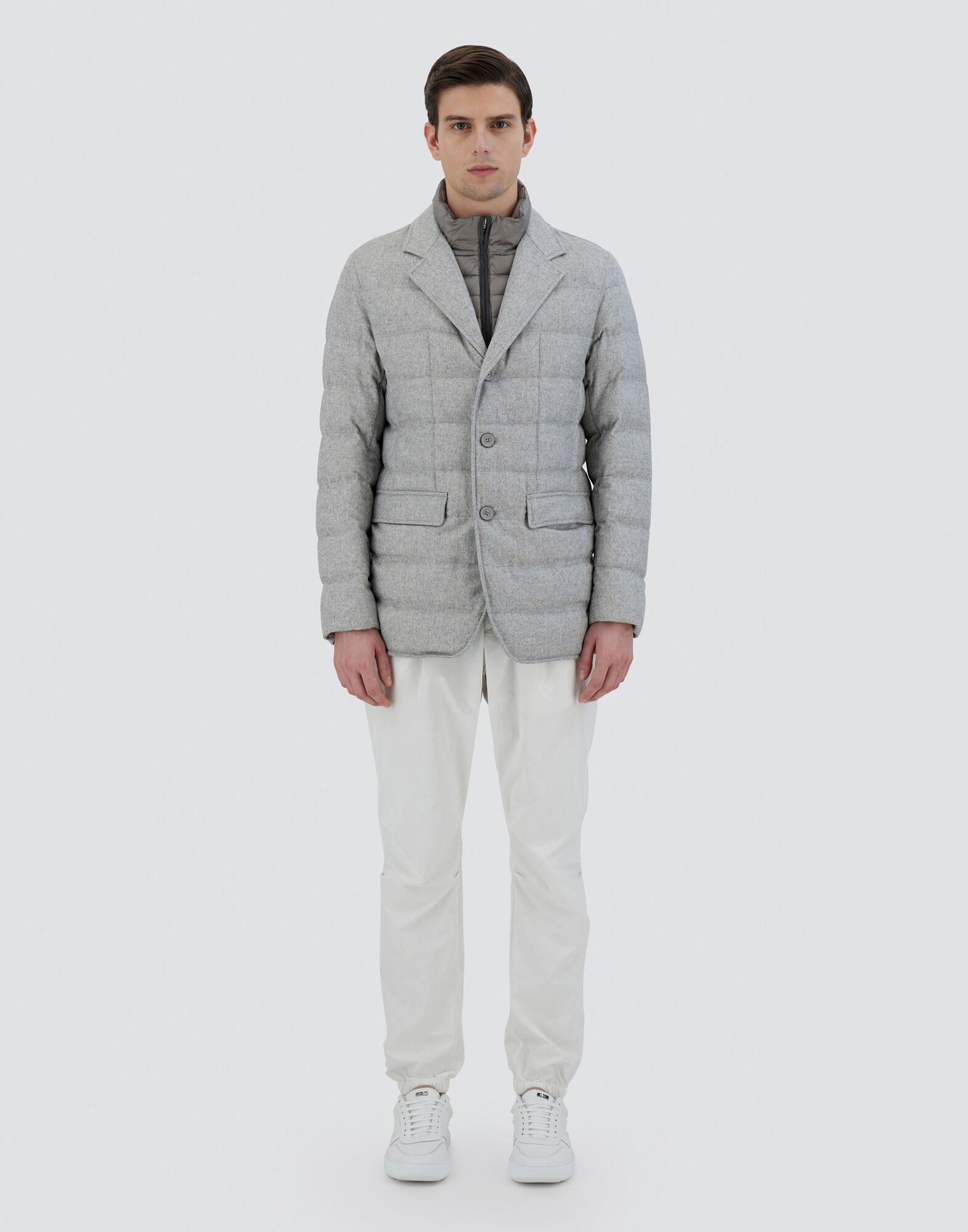 BLAZER CASHMERE SILK in Light Grey for Men Herno