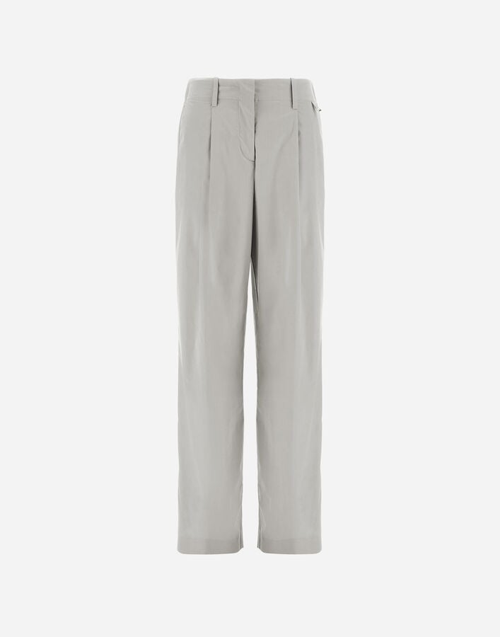 Herno RESORT TROUSERS IN STRETCH MICROMODAL Pearl Grey PT00061DR12917S9404