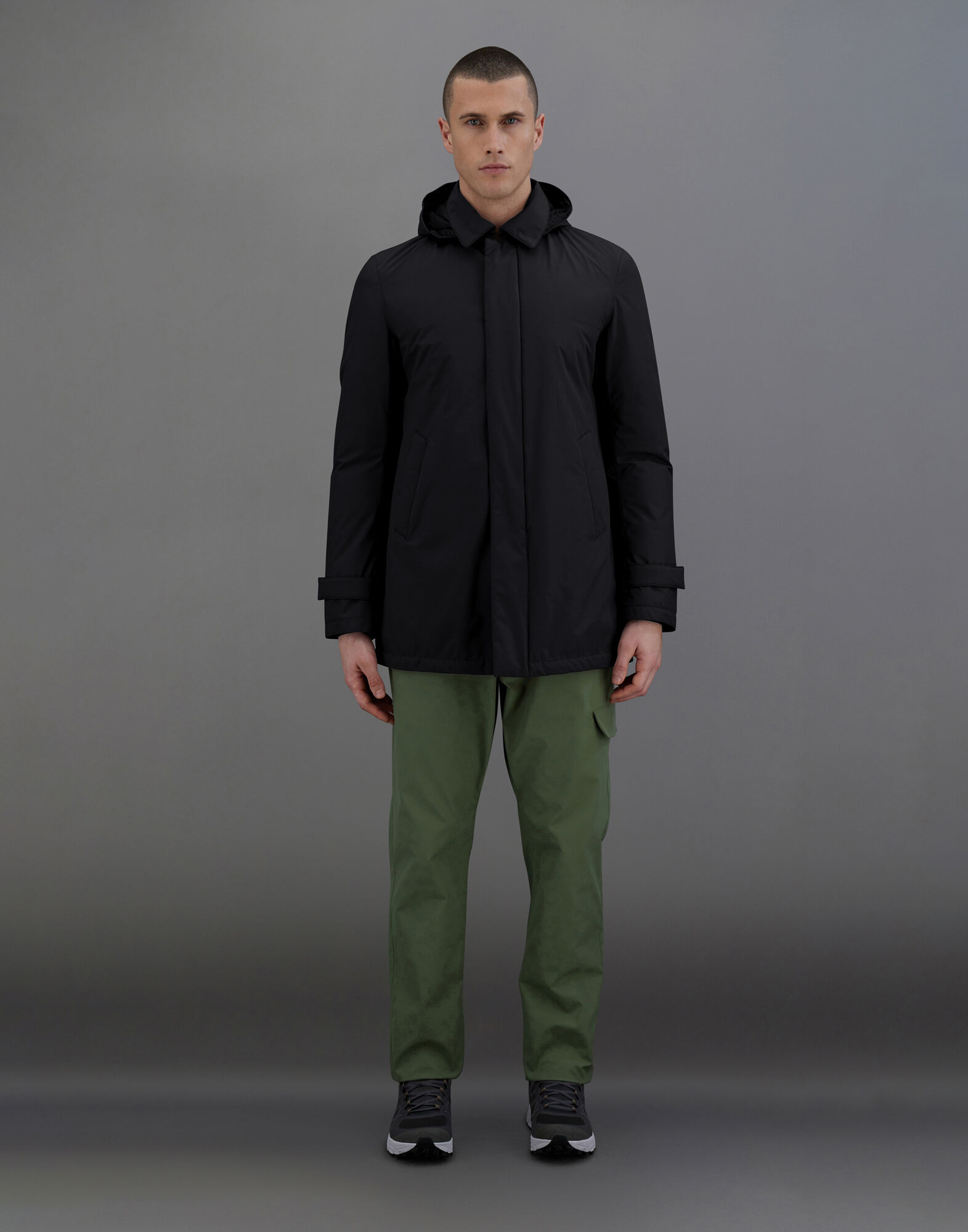 HERNO／GORE-TEX Laminar court CARCOAT LAMINAR IN 2 LAYERS GORETEX in Nero da Uomo | Herno®