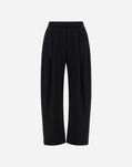Herno PALAZZO TROUSERS IN FLUID WOOL Black PT000164D334539300