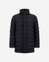 Herno CARCOAT IN CASHMERE, SILK AND MONOGRAM Navy Blue PI001310U380879200