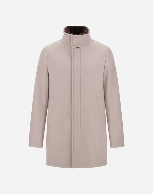 Herno COAT IN ECOWOOL AND LIGHT FAUX FUR Chantilly CA000214U333441985