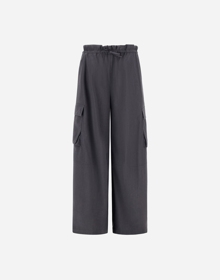 Herno CARGO TROUSERS IN TECH-MERINO Iron PT000224D334849487