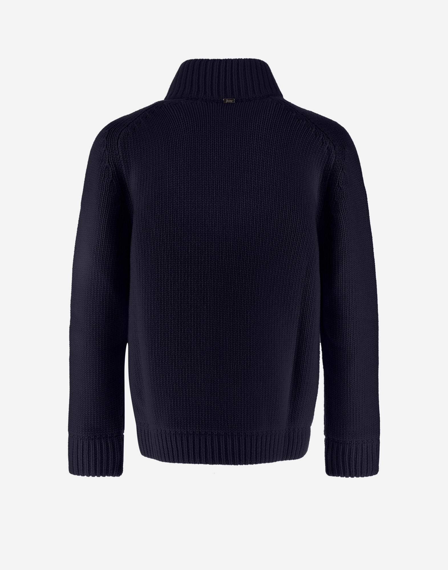 RESORT CARDIGAN IN INFINITY WOOL RIB in Navy Blue for Men Herno