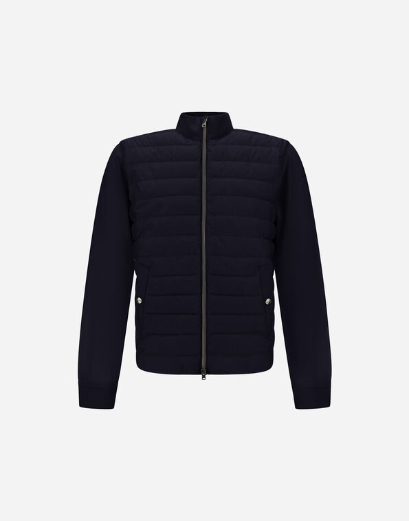 Herno CARDIGAN IN WOOL SILK AND ECOAGE Dark Blue MP000128U700259280