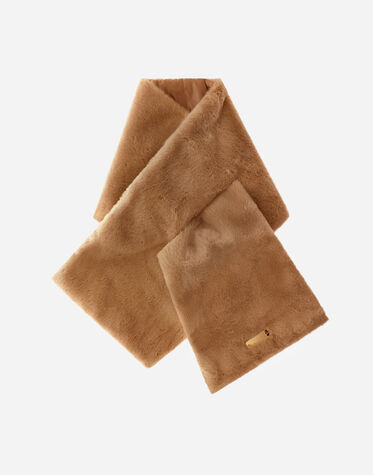 レディース ソフトフェイクファー＆ナイロン ウルトラライト マフラー  