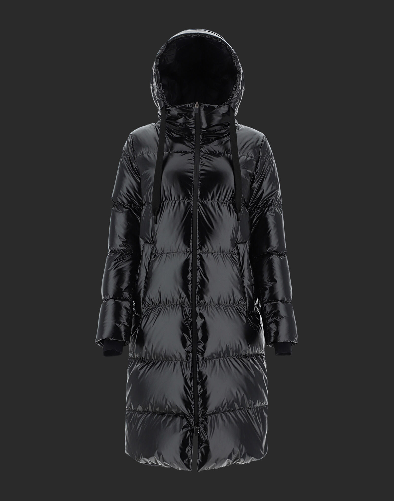 LAMINAR GLAZED RIPSTOP PARKA in Black 
