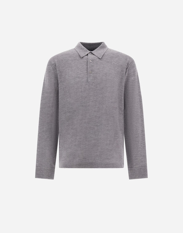 Herno POLO SHIRT IN PURE&nbsp;CASHMERE Grey MPL001UNW710419430