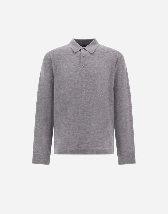 Herno POLO SHIRT IN PURE&nbsp;CASHMERE Grey MPL001UNW710419430