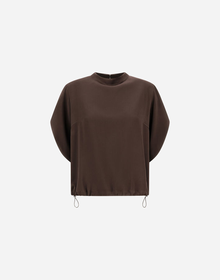 Herno SATIN RESORT TOP Dark Chocolate BL00018DR127278810