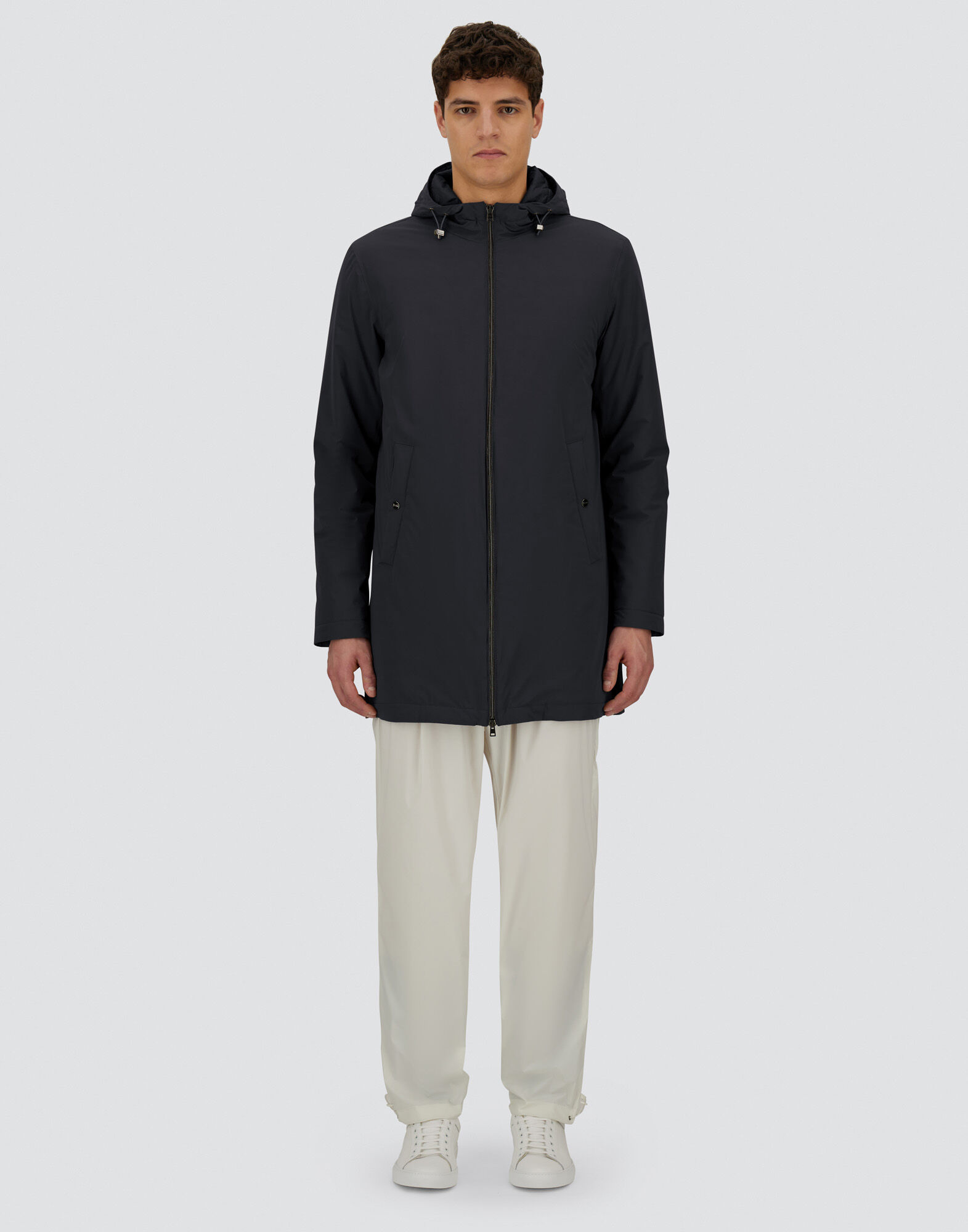 パーカー・フーディ HERNO Resort double cotton knit and nylon hoodie Men's Resort FW25 Collection | Herno