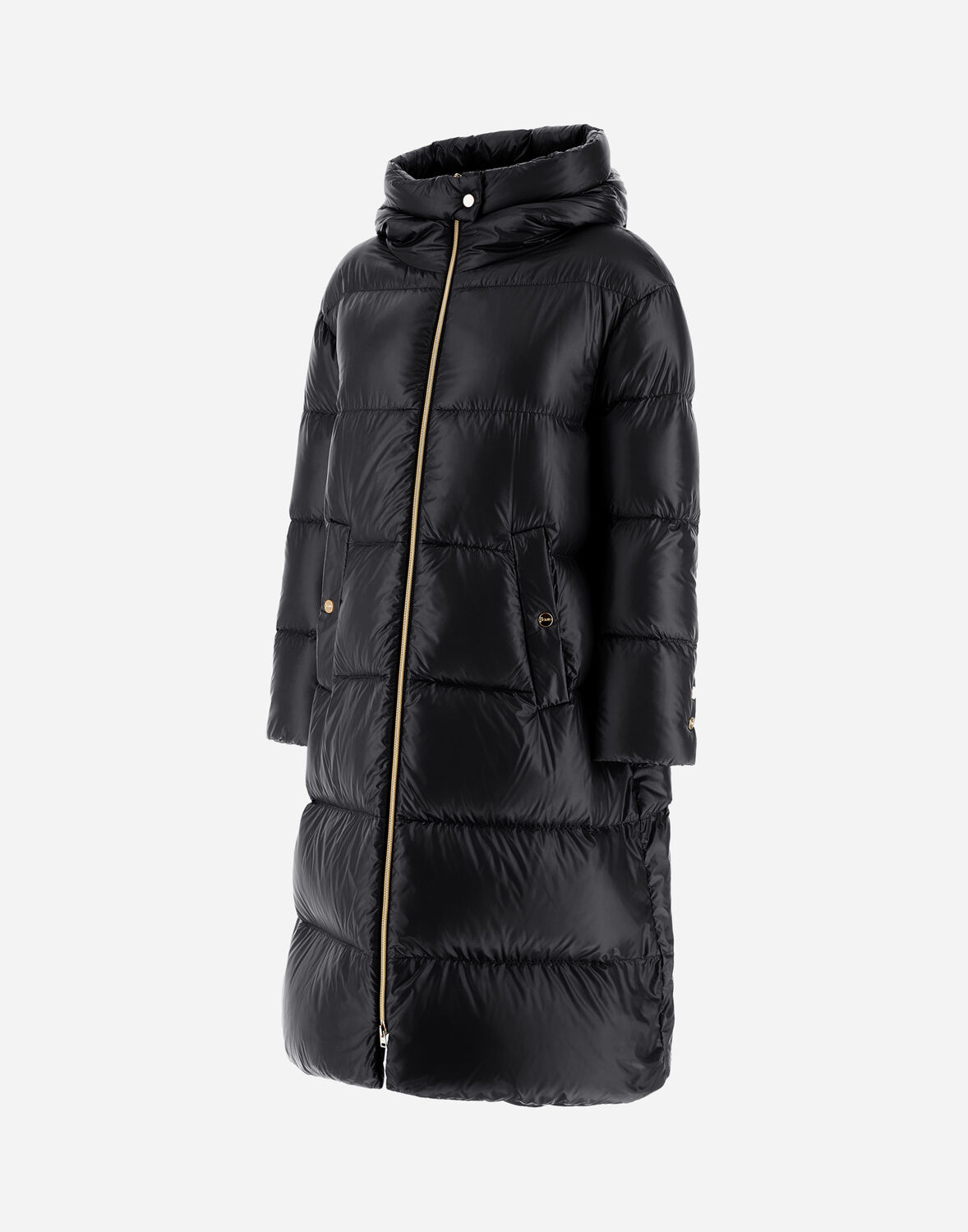 Herno Women Long Down Jacket With Hood In Black