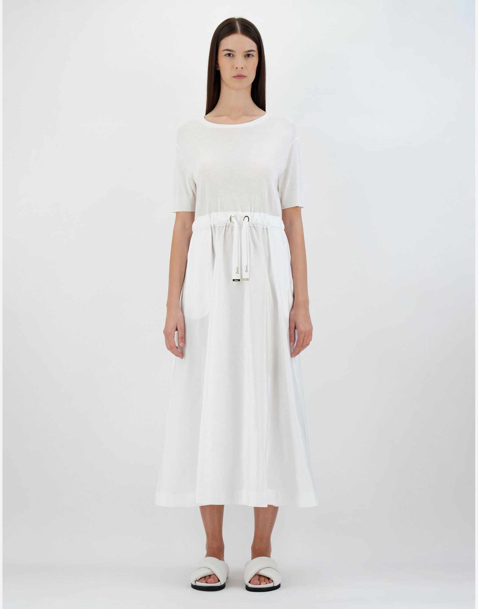 【送料&関税込】Herno Abito Con Gonna ABITO CON GONNA TAFFETA' in White for Women | Herno®