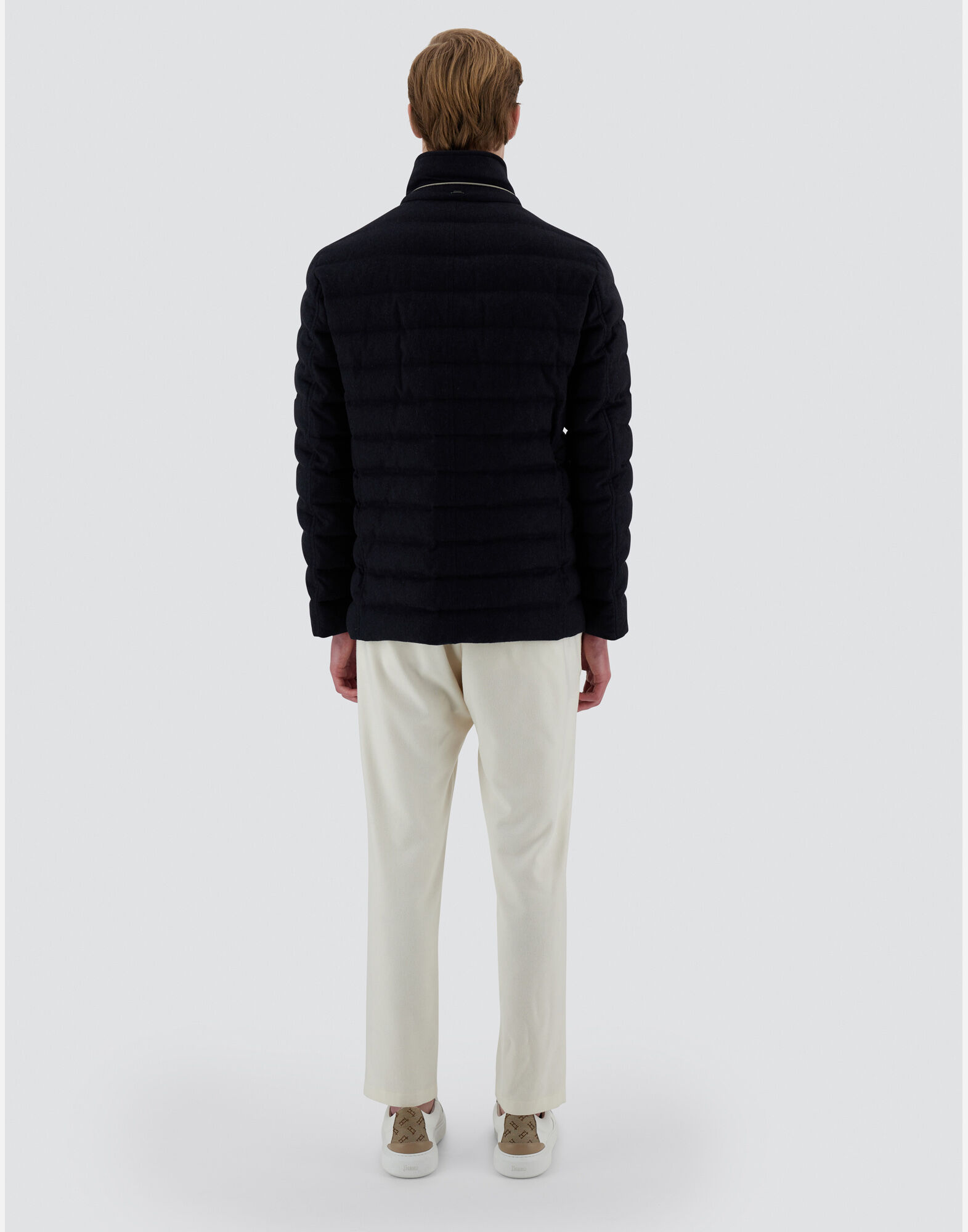 HERNO ジャケット カシミア シルク エコアージュ メンズ カシミヤ＆シルク コート ブルー/ブラウン | Herno® (ヘルノ)