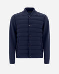 Herno RESORT SHIRT IN COUPLED KNIT EFFECT & LIGHT NYLON STRETCH Blue JP00010UR560109219