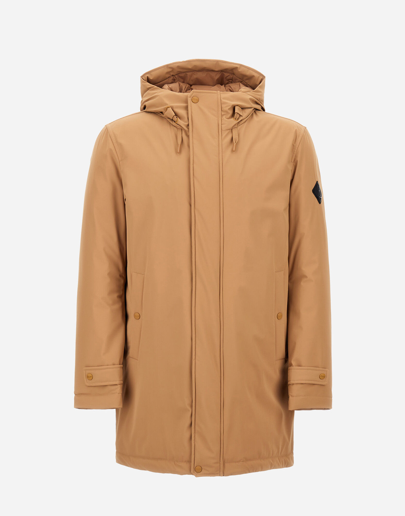 PARKA AUS STRETCH SWEATER in Camel Herno