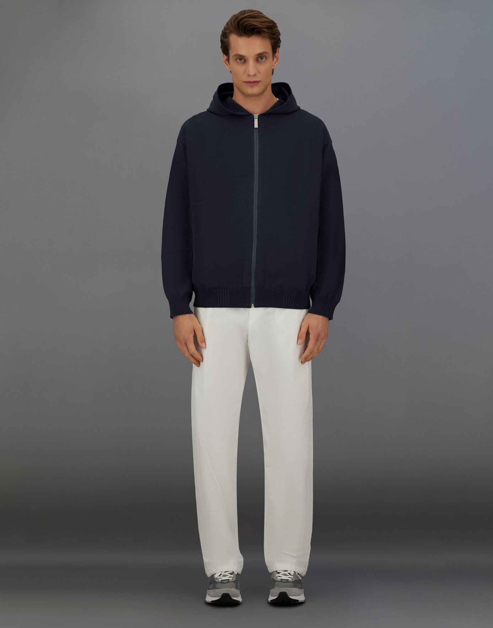 LAMINAR HOODIE IN CO/R-NY in Navy Blue | Herno®