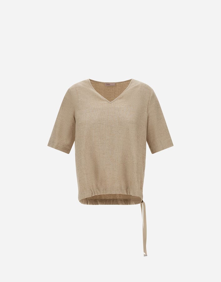 RESORT T-SHIRT IN MELANGE FLANNEL Herno Herno RESORT T-SHIRT IN MELANGE FLANNEL Chantilly BL00015DR126521982