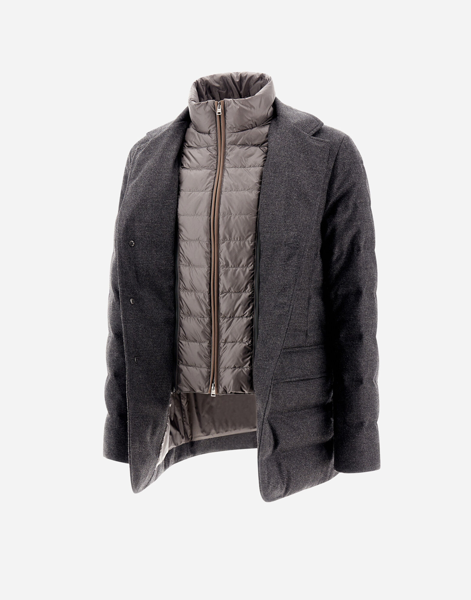 GLEN PLAID WOOL & CASHMERE BLAZER in Grey for Men | Herno®