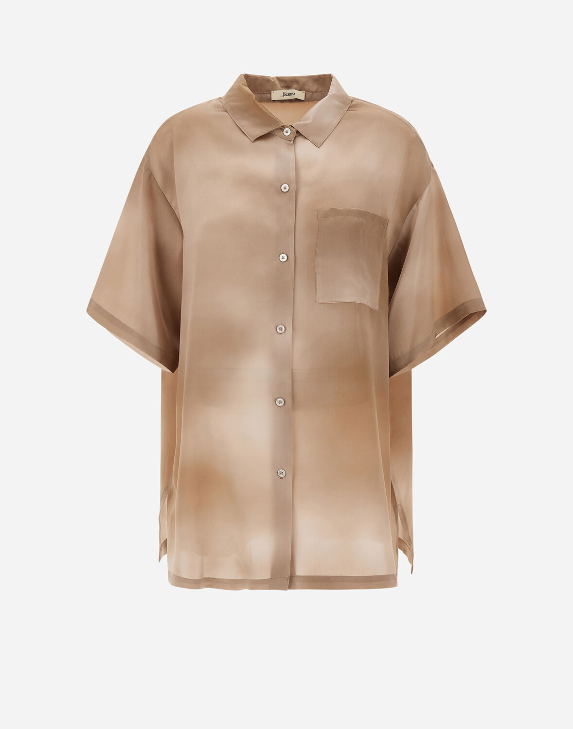Herno Cloud Silk ショートスリーブ シャツ In Sand