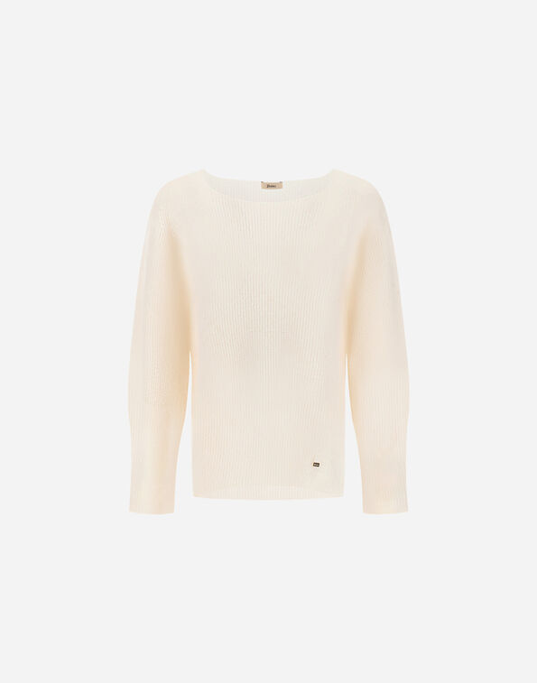 Herno JERSEY DE ALPACA Y LANA EN PUNTO JERSEY Blanco Leche MV000031D703471010