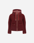 Herno CARDIGAN IN COB STITCH WOOL AND NYLON ULTRALIGHT Bordeaux MP000150D700165950