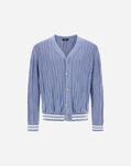 Herno ETERNAL COTTON CABLE CARDIGAN Light Blue MC000189U720879026