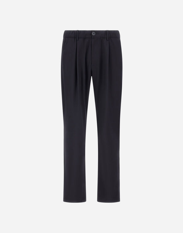 Herno TROUSERS IN LIGHT STRETCH WOOLY Navy Blue PT000163U128089200