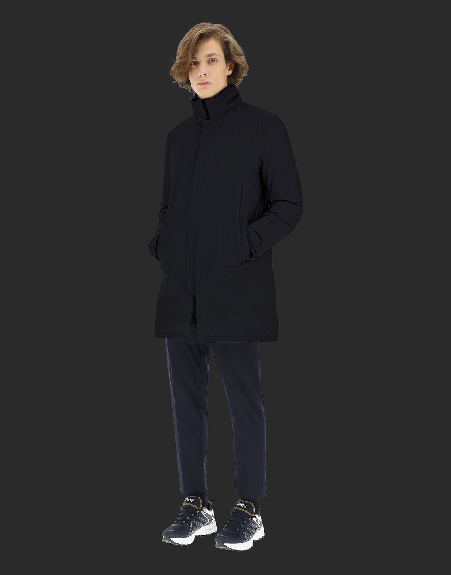 LAMINAR GORE-TEX 2LAYER COAT in Black for Men | Herno®
