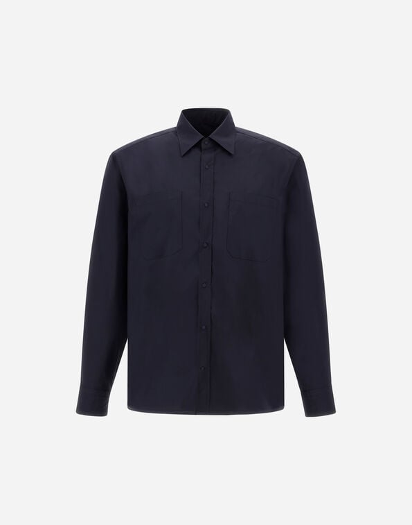 Herno RESORT SHIRT IN STRETCH MICROMODAL Navy Blue CM00017UR12917S9200