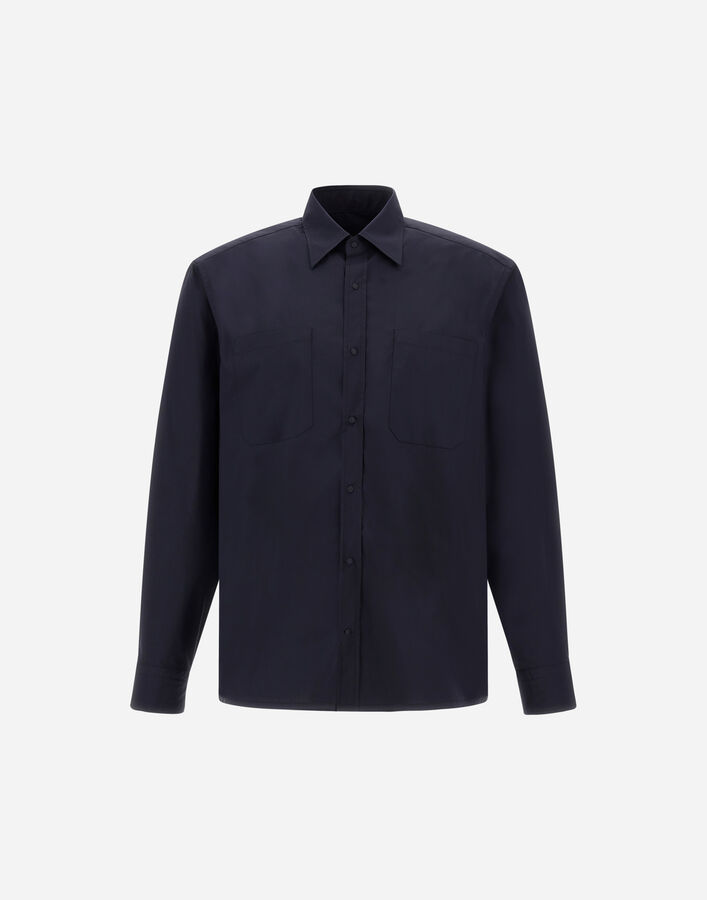 Herno RESORT SHIRT IN STRETCH MICROMODAL Navy Blue CM00017UR12917S9200