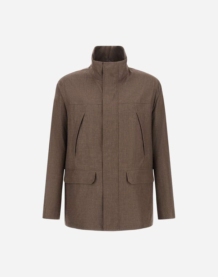 Herno PARKA IN 2 LAYERS LINEN Dove Grey GI000599U171482700